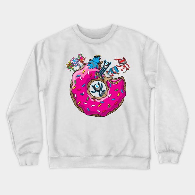 Skate Donut Crewneck Sweatshirt by Plushism